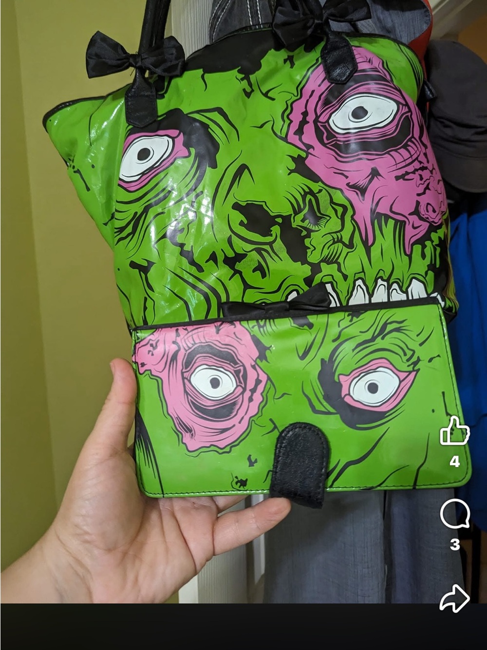 ISO PINK, GREEN OR WEREWOLF PURSE OR WALLET FROM IRON FIST
